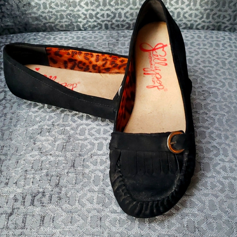 Black slip on shoes